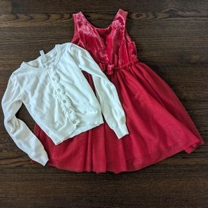 Girls Size 7/8 Holiday Dress Set